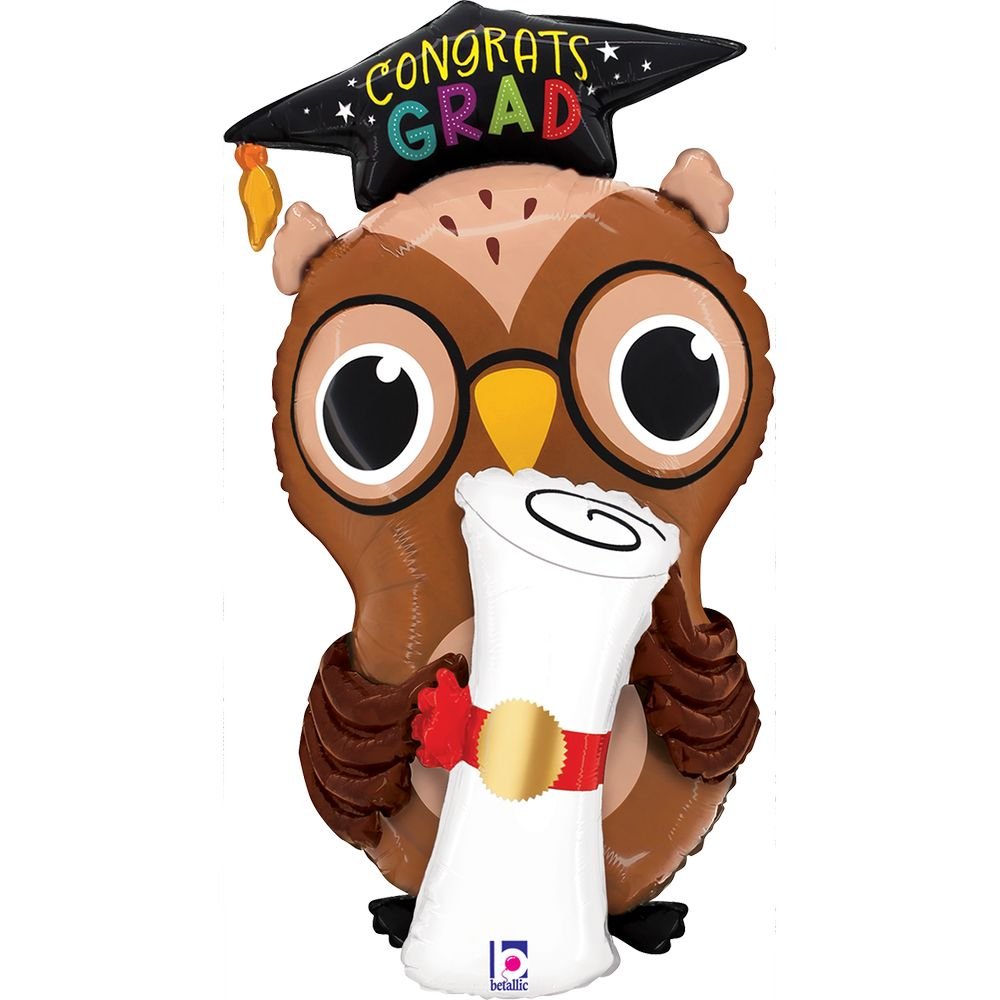Globo diploma de búho graduado 76 cm Grabo Balloons