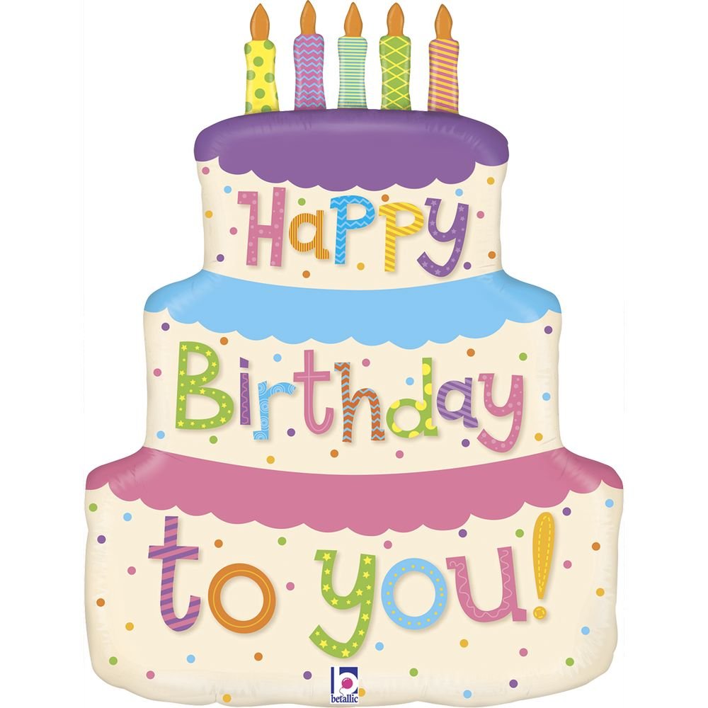 Globo Pastel de Cumpleaños 58 cm Happy Birthday Grabo Balloons Imagen principal del producto