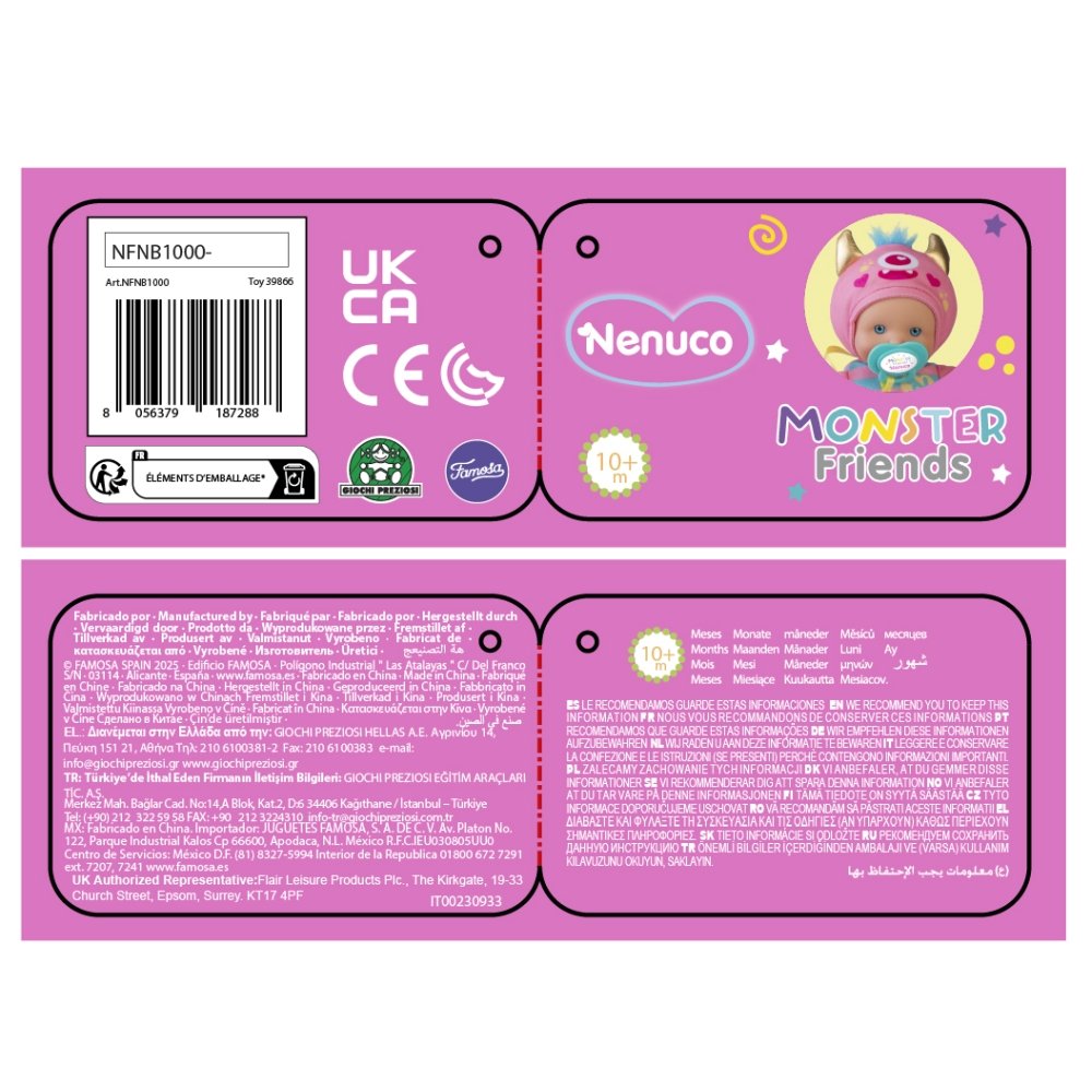 Nenuco Monster Friends Surtido - Famosa