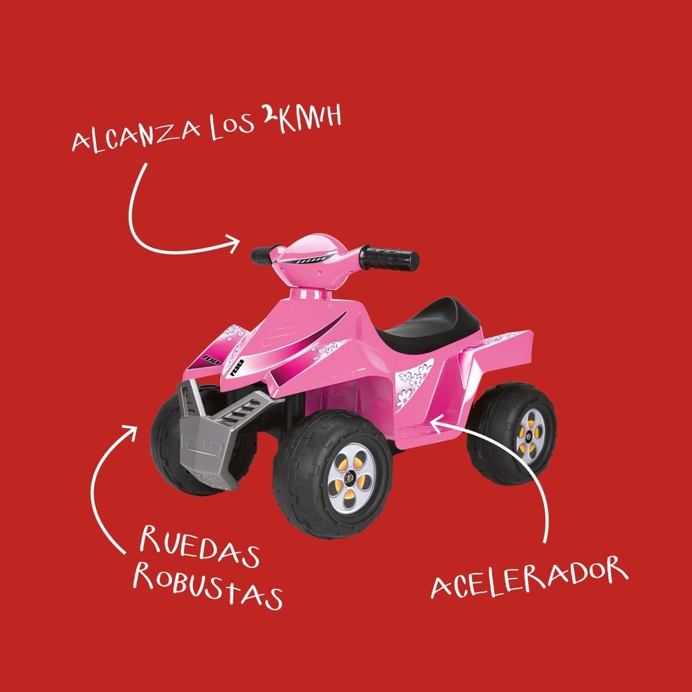 Quad Racy Pink 6V Lt Feber