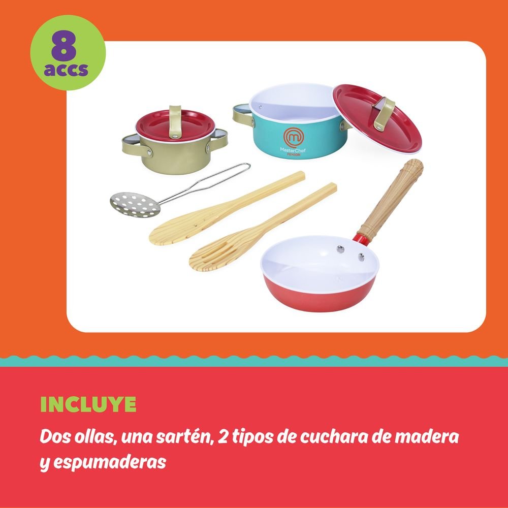 Set 8 accesorios metal cocina MasterChef Junior