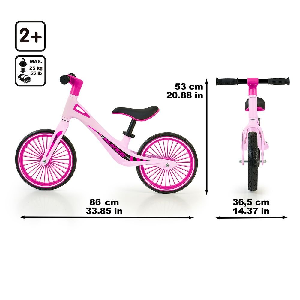 Feber Balance Bike Pink - Bicicleta sin pedales