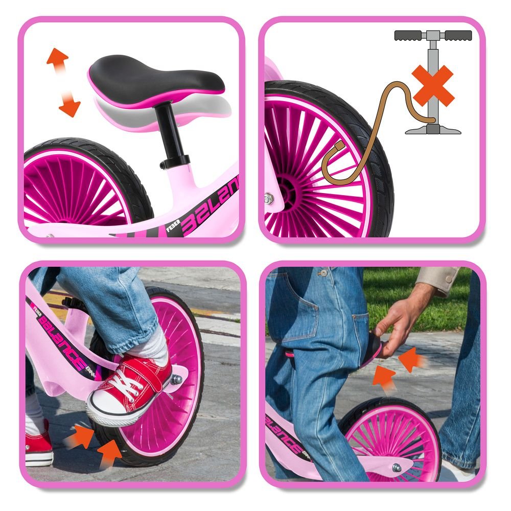 Feber Balance Bike Pink - Bicicleta sin pedales
