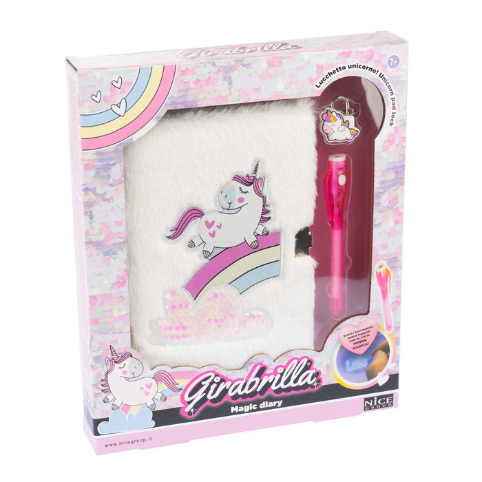 DIARIO MAGICO UNICORNIO PELUCHE CON CANDADO | 1 UNIDADES | (NICE GROUP) Imagen principal del producto