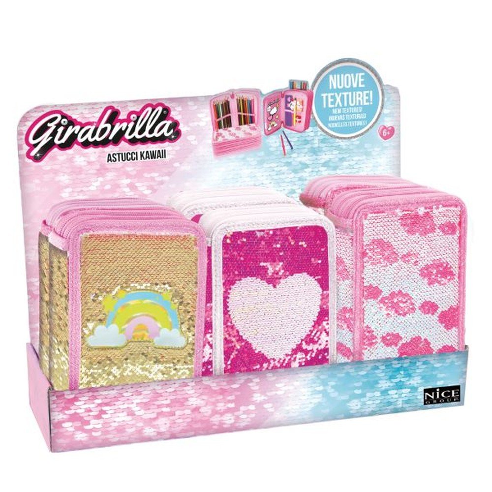 Plumier Estilo Kawaii 3 Pisos Girabrilla Surtido Marca Diamantiny Nice