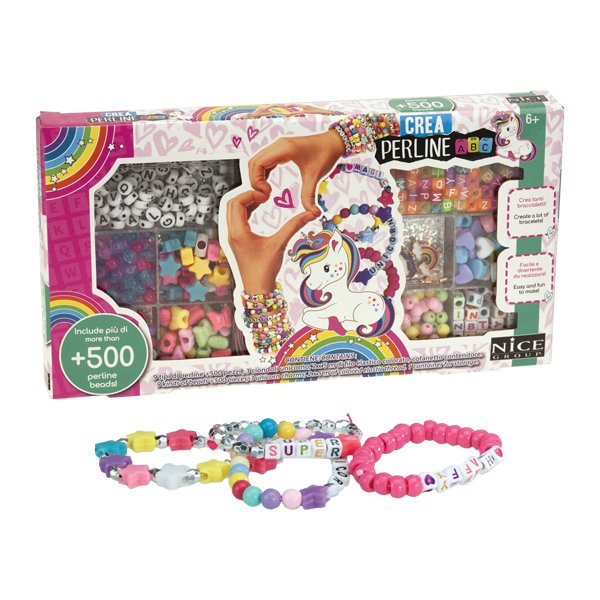 Juego crea tus pulseras Perline Unicorno 500 pcs