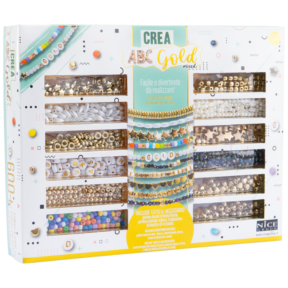 Juego Crea Tus Pulseras Perline Gold Oro 600 pcs
