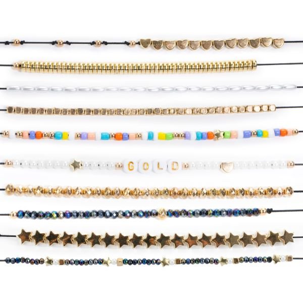 Juego Crea Tus Pulseras Perline Gold Oro 600 pcs