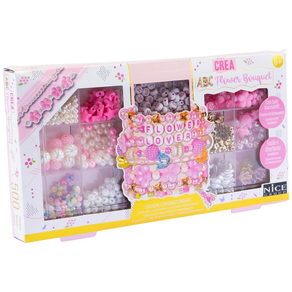 JUEGO CREA TUS PULSERAS PERLINE FLORES 500 PCS | NICE GROUP | 1 UNIDAD | 8056779870490 Imagen principal del producto