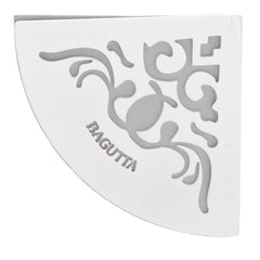 MARCAPAGINAS ESQUINA CON DECORACION CLASICA ECOPIEL BLANCO | 1 UNIDADES | (BAGUTTA)