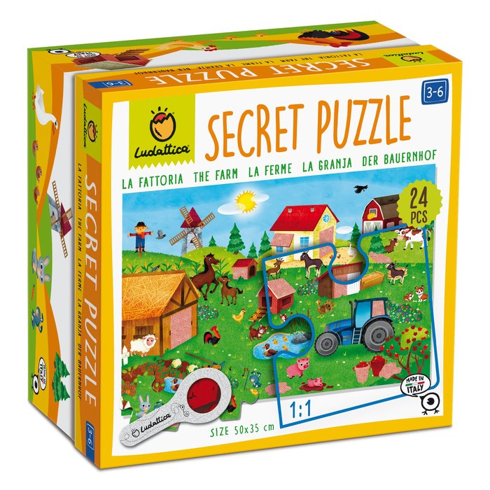 PUZZLE SECRETO LA GRANJA 24 PIEZAS | LUDATTICA | 1 UNIDAD | 8057158620293