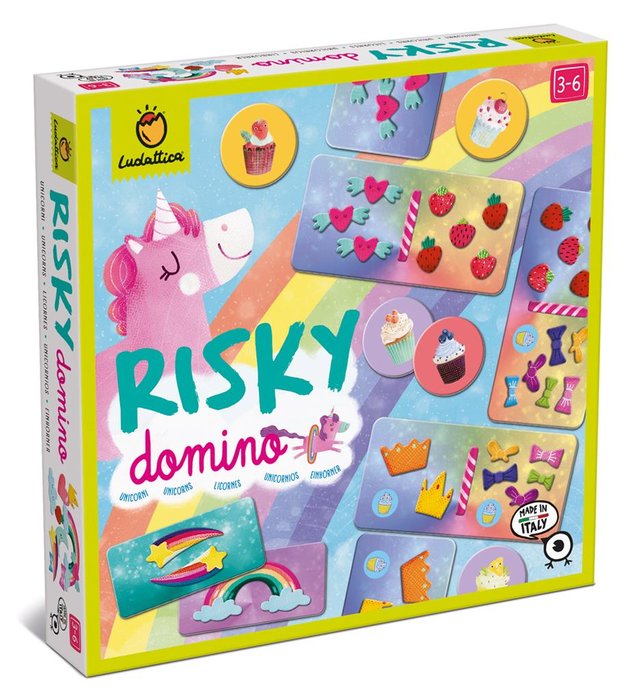 Juego Risky Domino Unicornios Ludattica