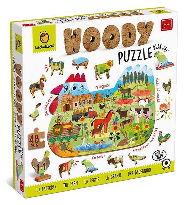 WOODY PUZZLE - LA GRANJA | LUDATTICA | 1 UNIDAD | 8057158622167 Imagen principal del producto