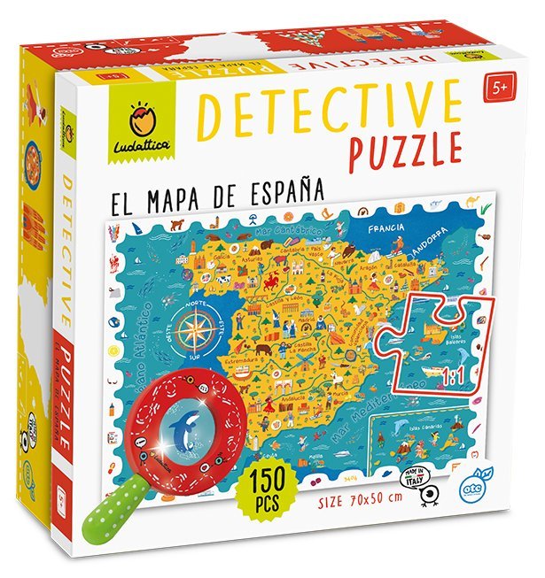 DETECTIVE PUZZLE - MAPA DE ESPAÑA | LUDATTICA | 1 UNIDAD | 8057158622181 Imagen principal del producto