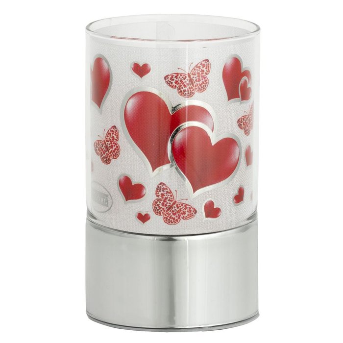 Lampara Cristal 9x15 Corazones y Mariposas Bagutta