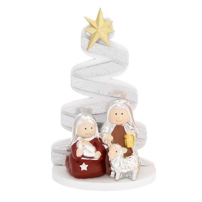 Figura Misterio Plateado 15 cm con Árbol y Caja Bagutta Imagen principal del producto