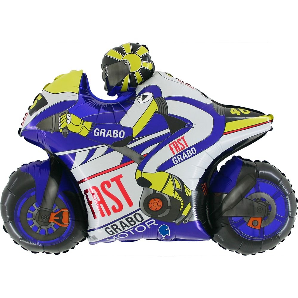Globo Moto Gp 2007 Azul 74 cm Grabo Balloons