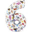Globo Bluey Número Seis 66 cm Grabo Balloons
