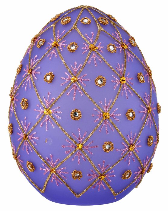 Lámpara huevo de Pascua con luz LED morado Bagutta