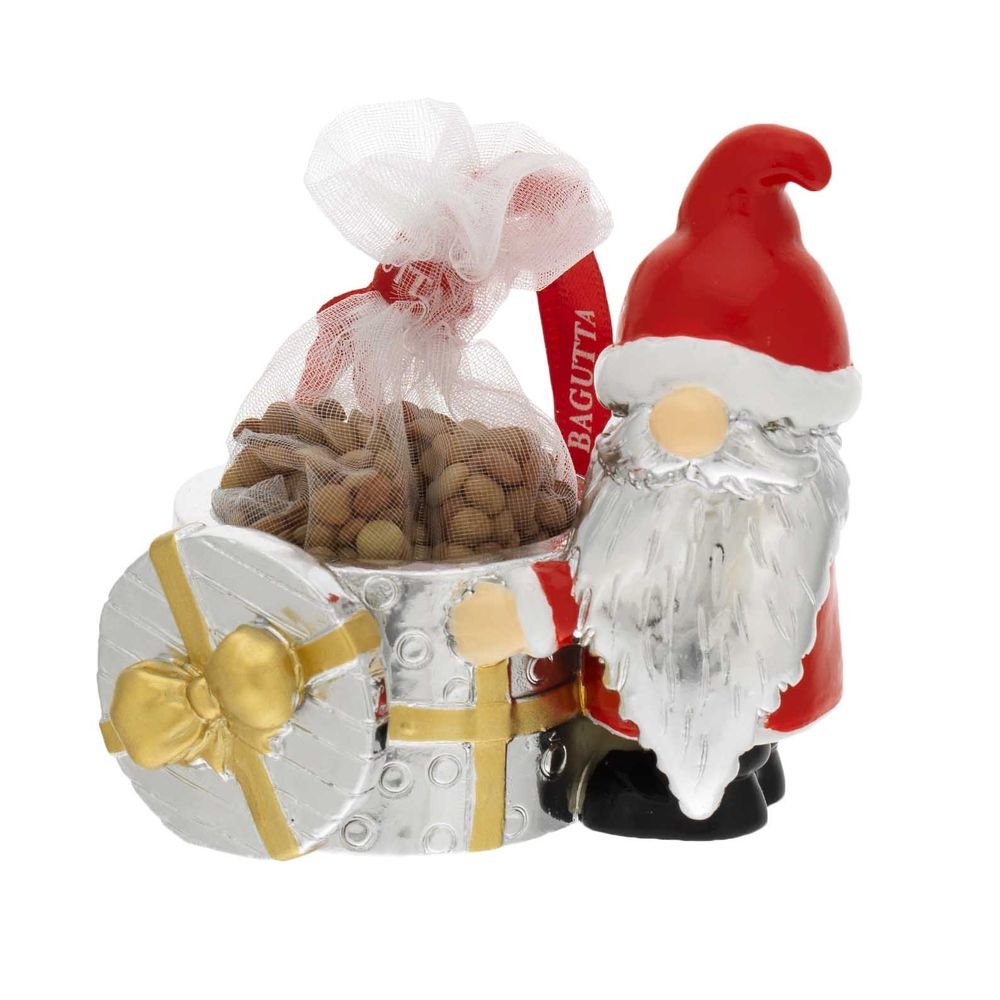 Papa Noel con Paquete de Regalo y Lentejas Bagutta