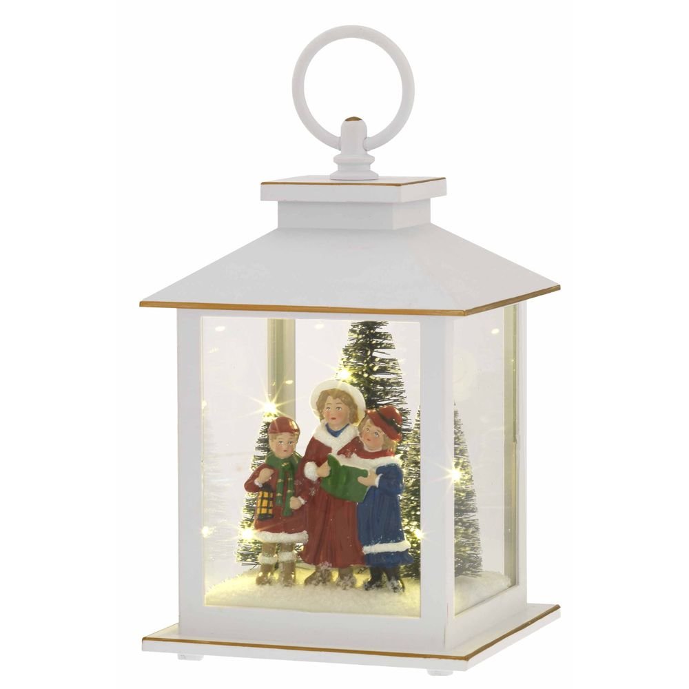 Decoracion Farol Cuadrada Blanca con Cantantes Bagutta Imagen principal del producto