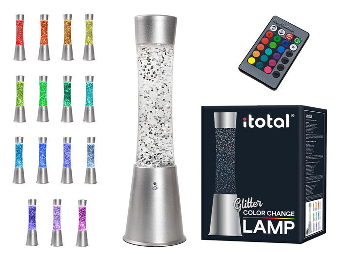 ✨ ✅ LÁMPARA DE LAVA CON GLITTER - CAMBIO DE COLOR Imagen principal del producto