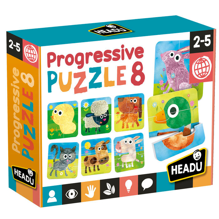 Puzle progresivo 8 piezas HEADU juegos educativos Imagen principal del producto