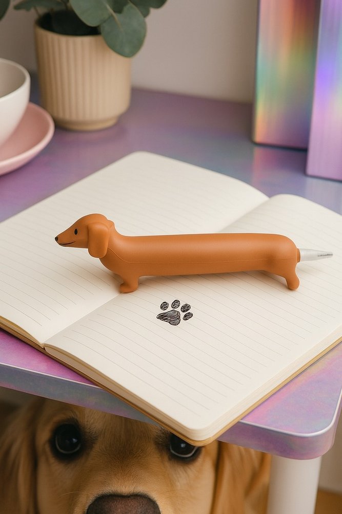 Bolígrafo blando perro salchicha NPW