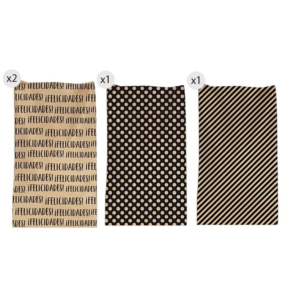 JUEGO DE 4 SOBRES DE REGALO 25X40 CRAFT | DCASA | ENVASE 10 UDS. UNIDAD | 8410000176094