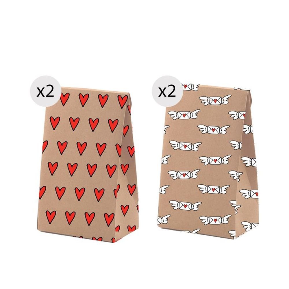 Set de 4 Bolsas de Regalo S Amor Papelería del Paseo Imagen principal del producto