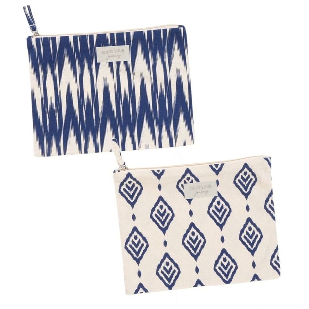 Neceser Plano Ikat Azul Surtidos DCASA Imagen principal del producto