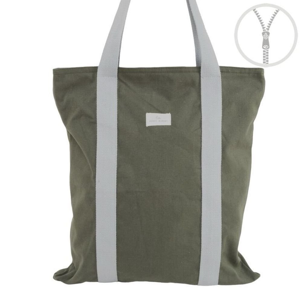 Bolsa Cremallera Algodón Verde Marca DCASA