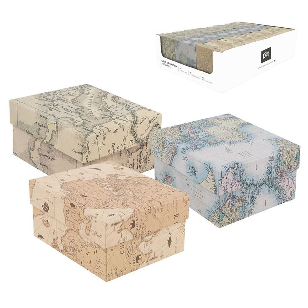Expositor 24 Cajitas Mapa 10 x 12 x 6 cm Surtidas DCASA Imagen principal del producto