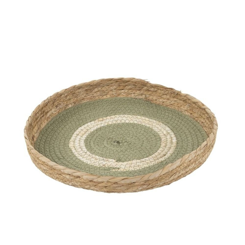 Cesta redonda 31 cm bicolor verde DCASA