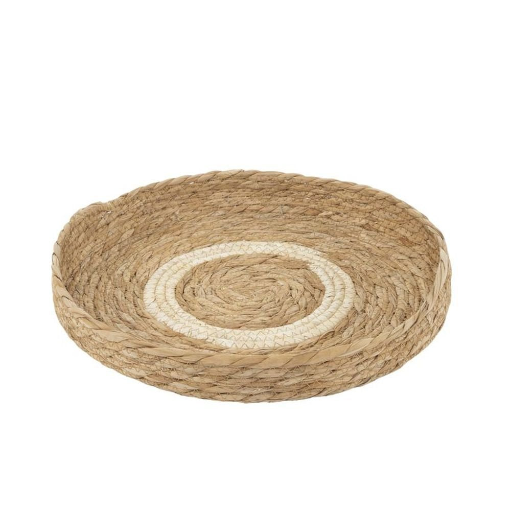 Cesta Redonda 31cm Bicolor Natural Marca DCASA