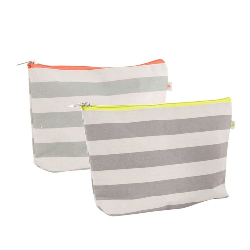 Neceser con Cremallera Fluor Rayas Surtidos DCASA Imagen principal del producto
