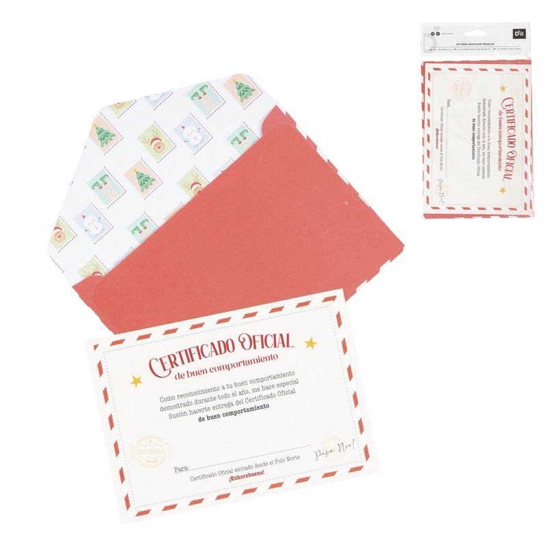 CERTIFICADO DE BUEN COMPORTAMIENTO PAPA NOEL | DCASA NAVIDAD | ENVASE 10 UDS. UNIDAD | 8410000213232 Imagen principal del producto