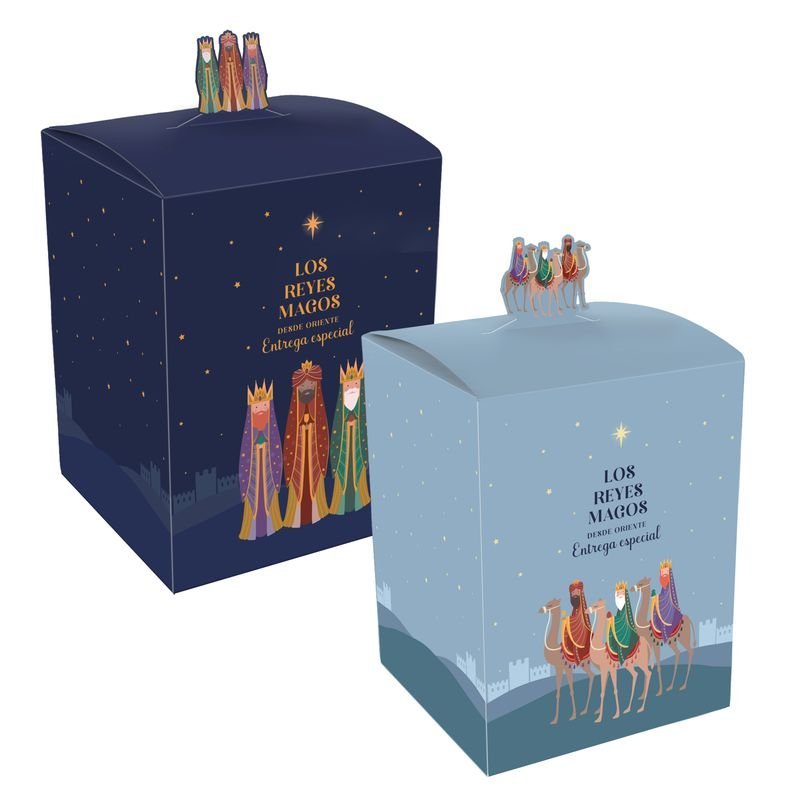 CAJA REGALO REYES MAGOS SURTIDAS | DCASA NAVIDAD | ENVASE 8 UDS. UNIDAD | 8410000213409 Imagen principal del producto