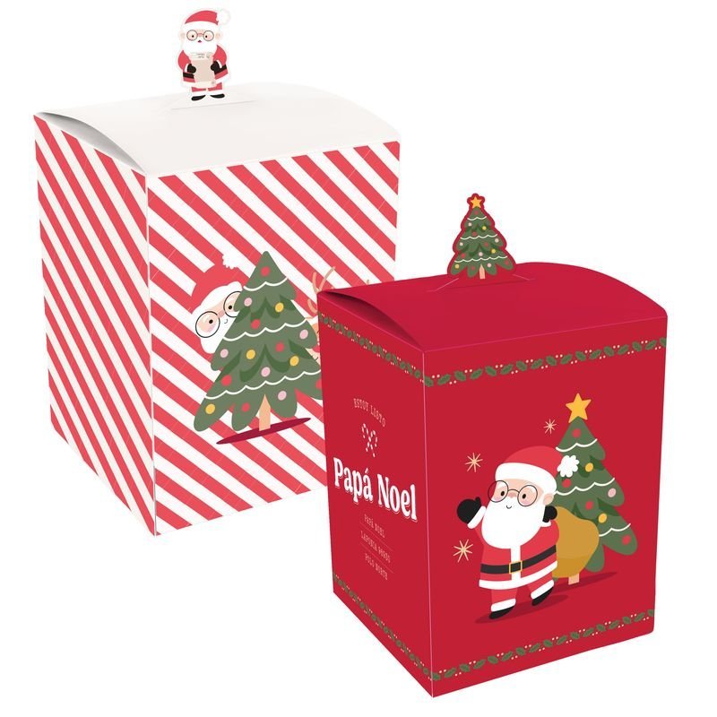 CAJA REGALO PAPA NOEL SURTIDAS | DCASA NAVIDAD | 1 UNIDAD | 8410000213447 Imagen principal del producto