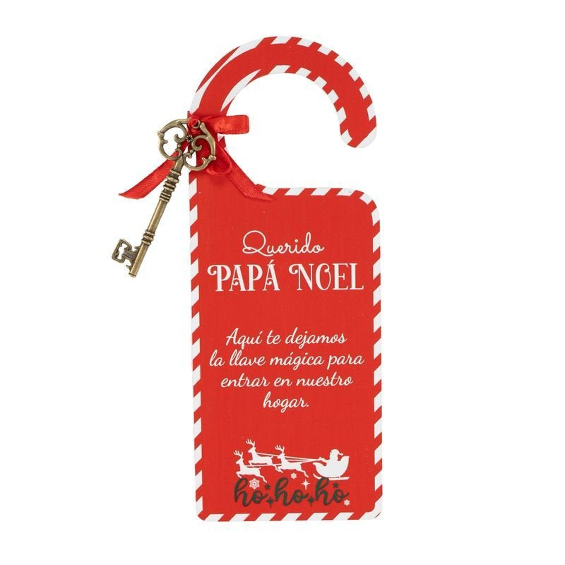 COLGADOR PARA PUERTA CON LLAVE PAPA NOEL | DCASA NAVIDAD | ENVASE 6 UDS. UNIDAD | 8410000217421 Imagen principal del producto