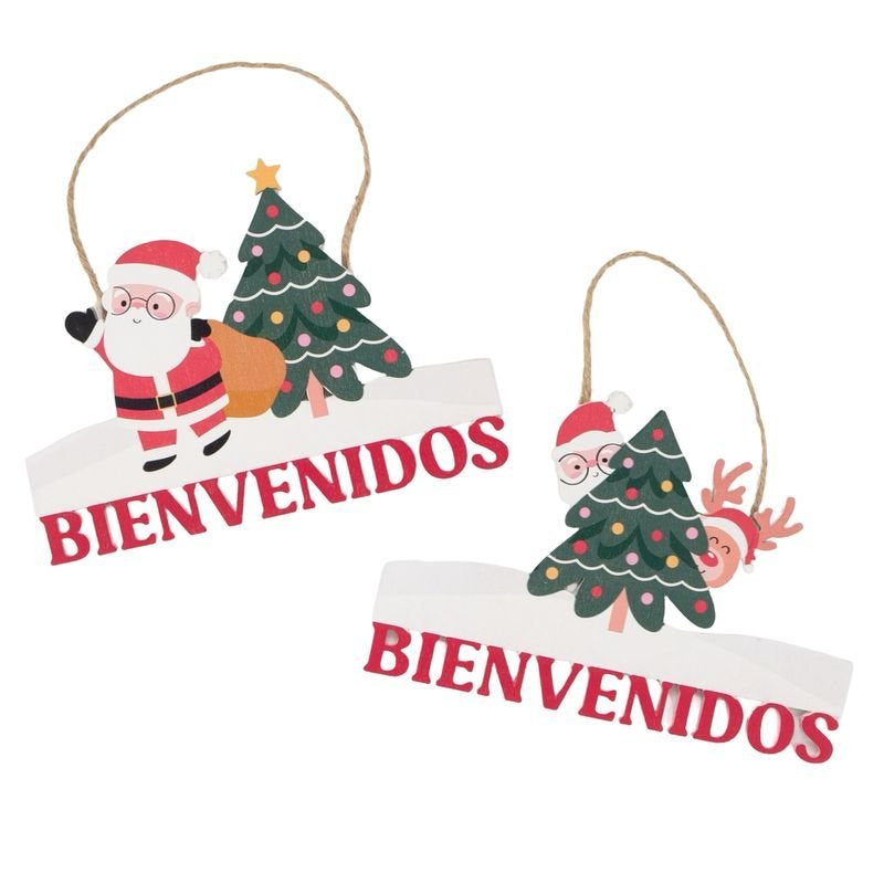 DECORACION PARA PUERTA O PARED PAPA NOEL | DCASA NAVIDAD | ENVASE 6 UDS. UNIDAD | 8410000217438 Imagen principal del producto