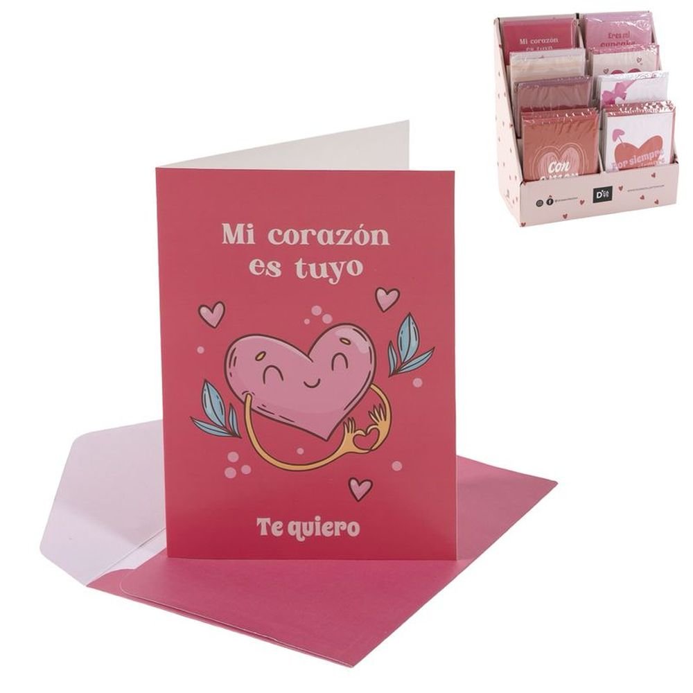 Expositor 120 Tarjetas con Sobre Amor Surtidas DCASA