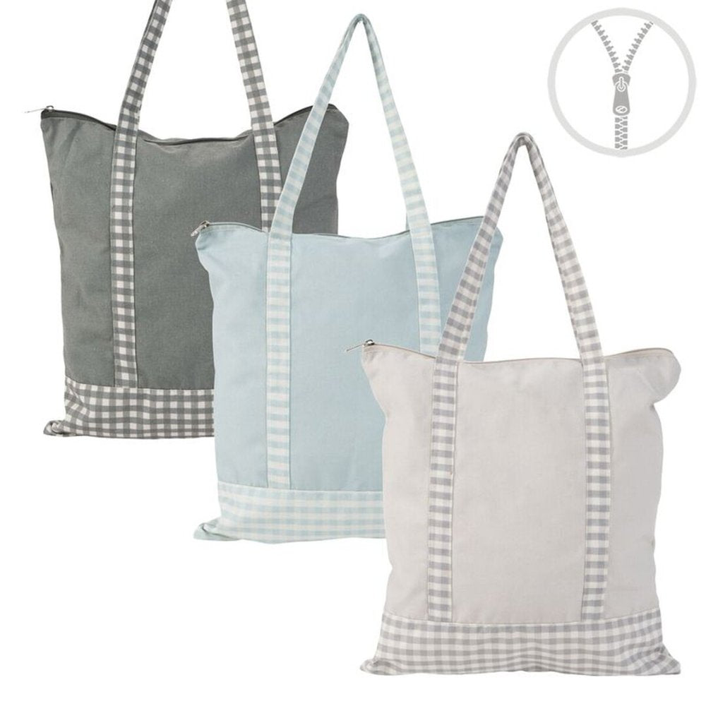 BOLSA ALGODON CON CREMALLERA VICHY SURTIDAS | DCASA | 1 UNIDAD | 8410000221954