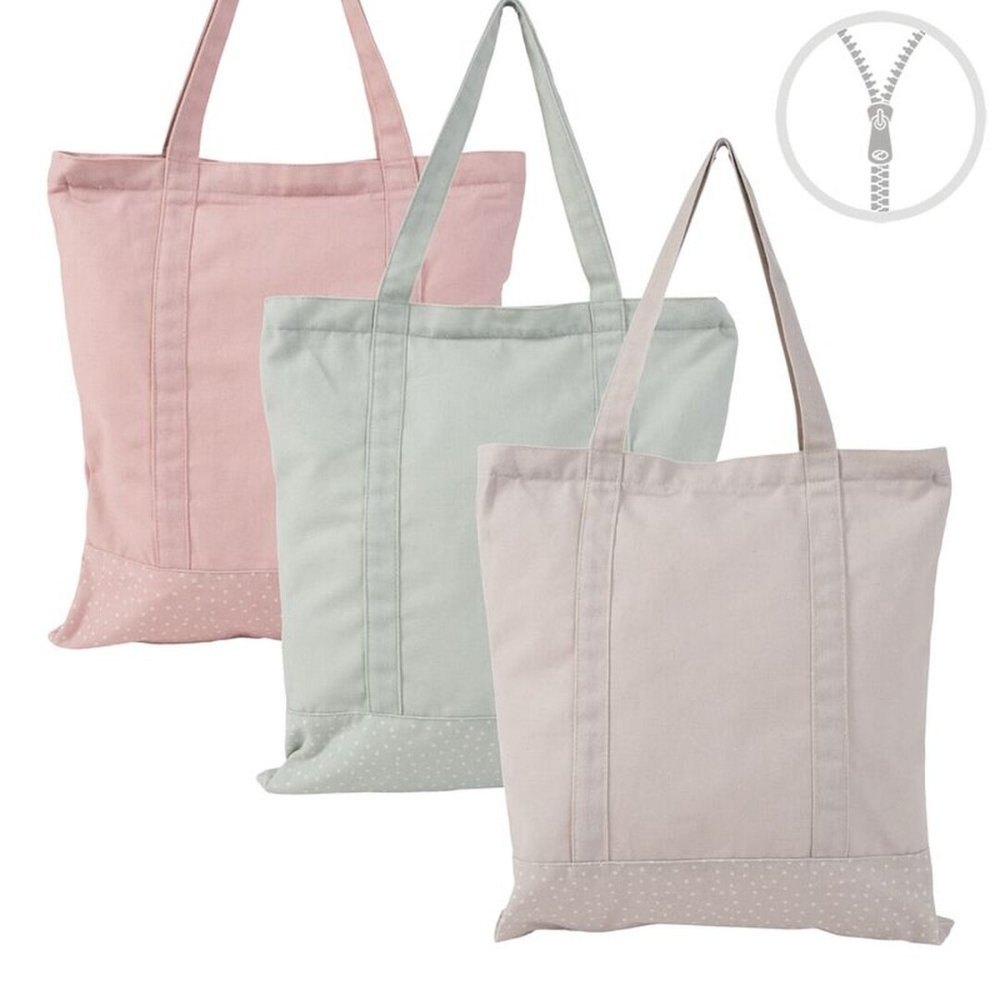 BOLSA ALGODON CON CREMALLERA TOPOS SURTIDAS | DCASA | 1 UNIDAD | 8410000221961 Imagen principal del producto