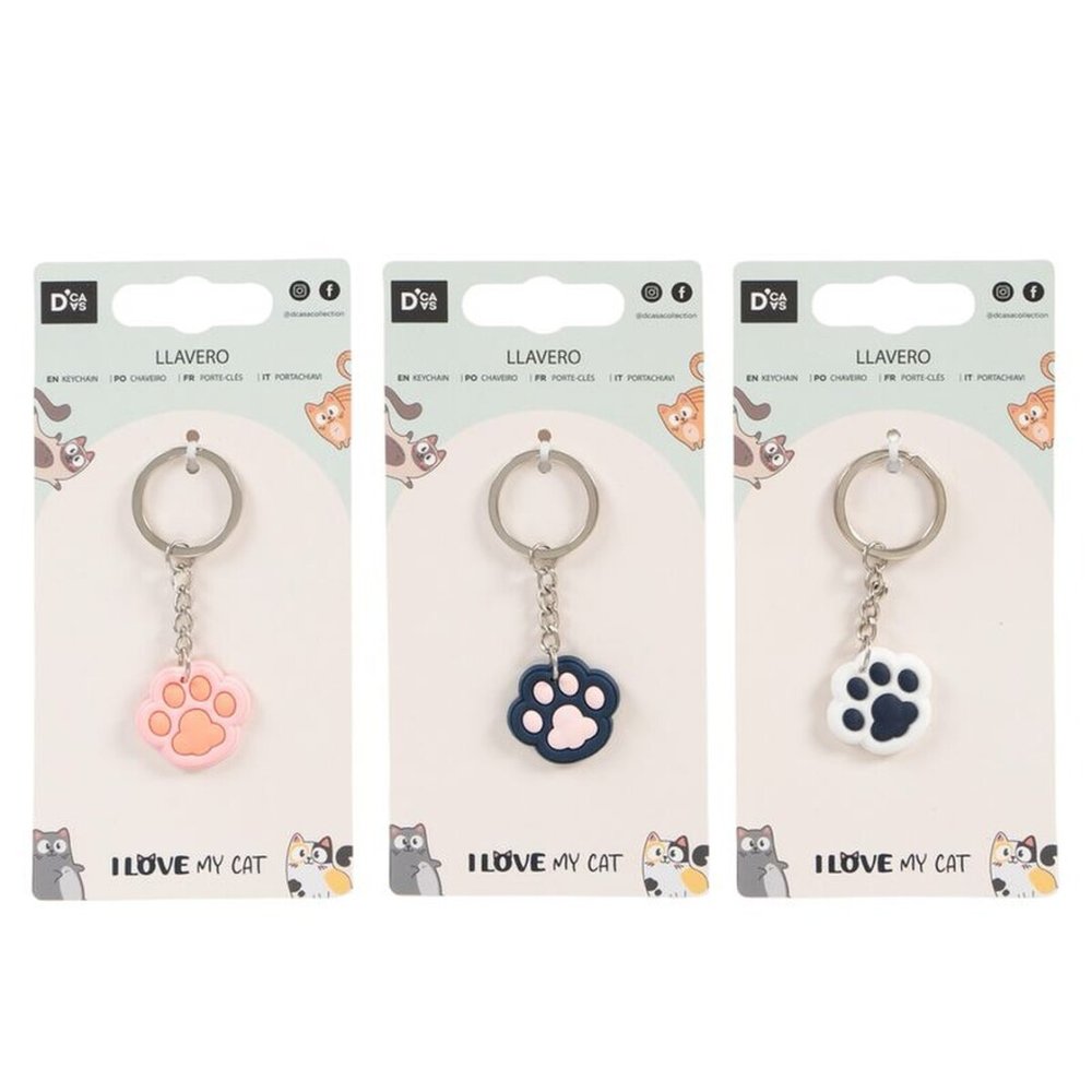 LLAVERO HUELLA MASCOTA SURTIDOS | DCASA | ENVASE 12 UDS. UNIDAD | 8410000222654 Imagen principal del producto
