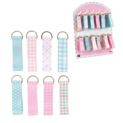 EXPOSITOR 72 LLAVEROS TELA COLORES PASTEL SURTIDOS | DCASA | ENVASE 72 UDS. UNIDAD | 8410000223095