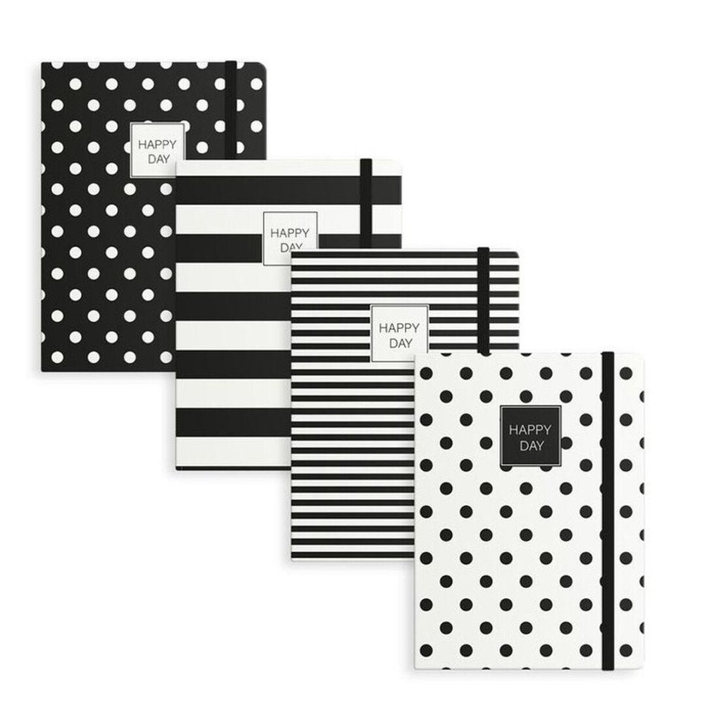 Expositor 24 libretas con goma Black & White surtidas DCASA Imagen principal del producto