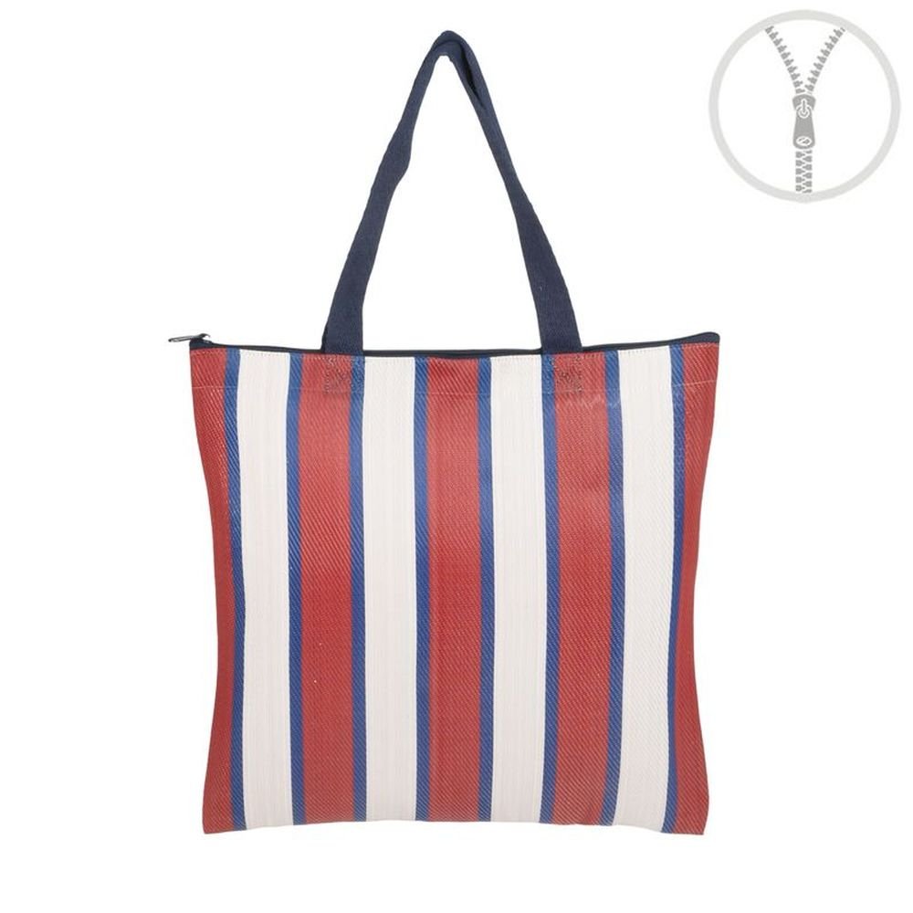 Bolsa de plástico reciclado con rayas DCASA