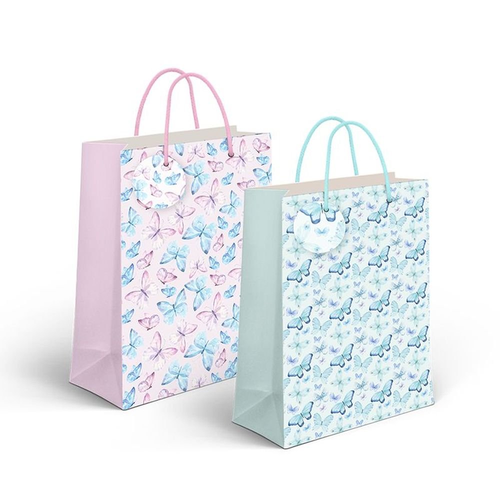 Bolsa papel mariposas surtidas DCASA 23 x 10 x 18 cm