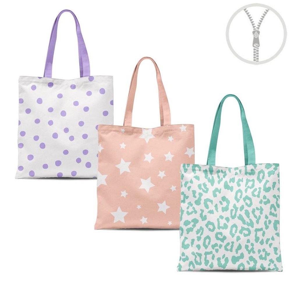 Bolsa Algodón con Cremallera Neon Basics Surtidos DCASA Imagen principal del producto